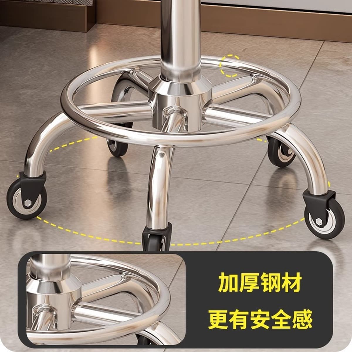 Красота табурет с роликами, парикмахерское кресло, салон красоты, специальный большой рабочий табурет, подъемное поворотное...