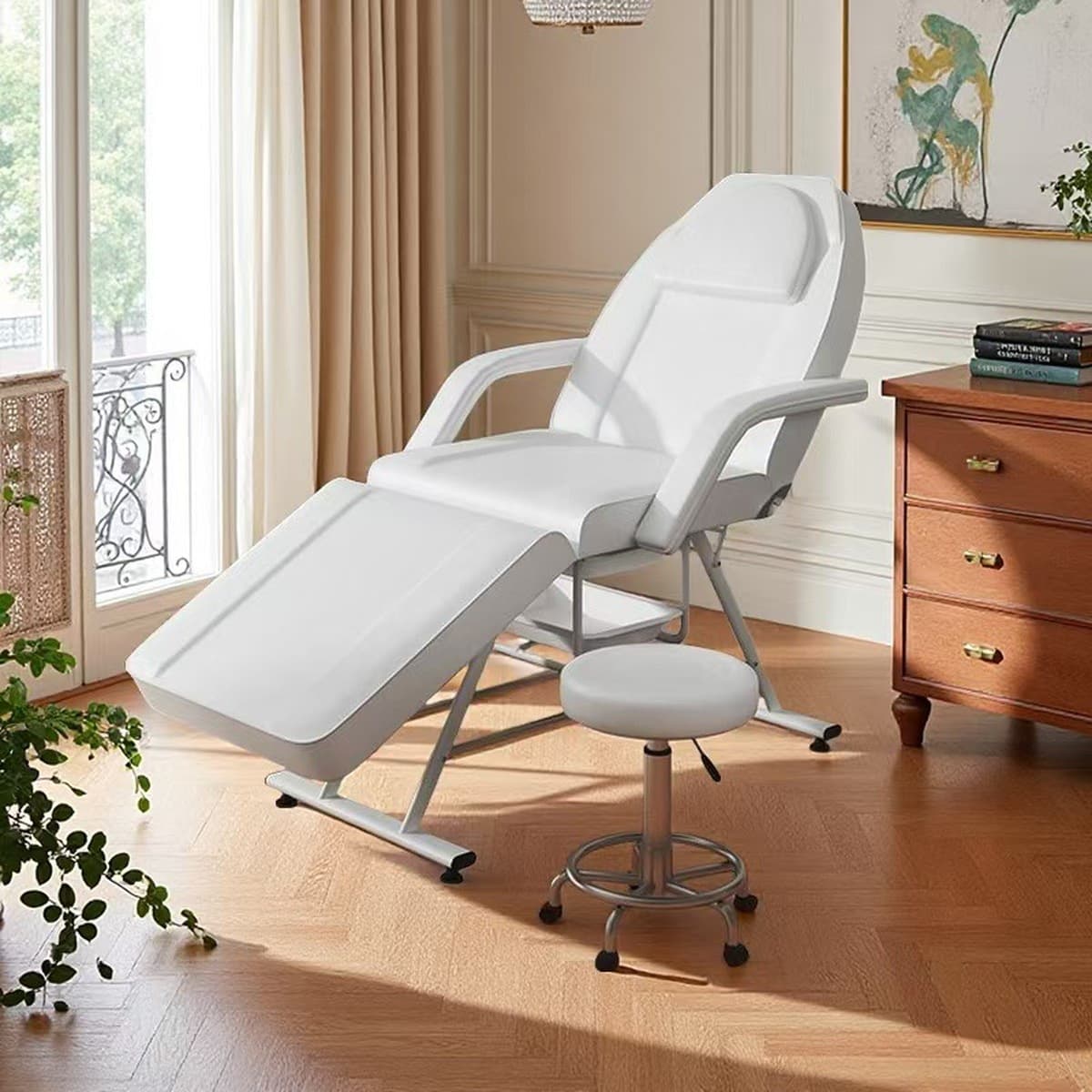 Складная косметическая кровать и стул, специальная массажная кровать двойного назначения для салона красоты, массажная...