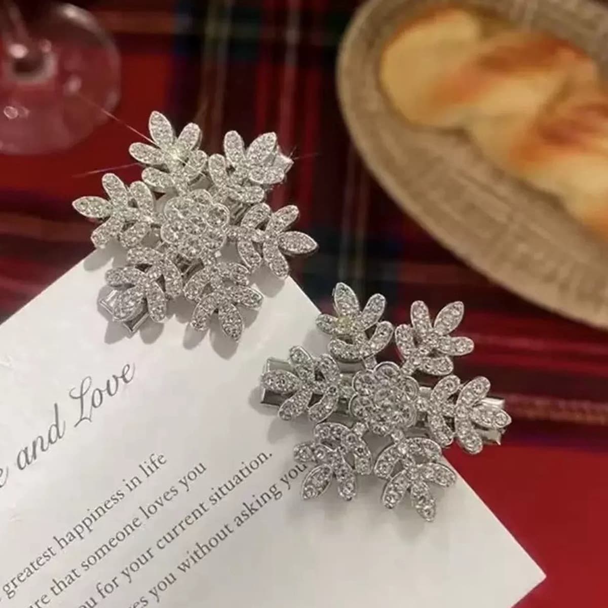 Ультра-флеш-стразы жемчуг снежинки утят с высоким лицом на Рождество нежные милые прически