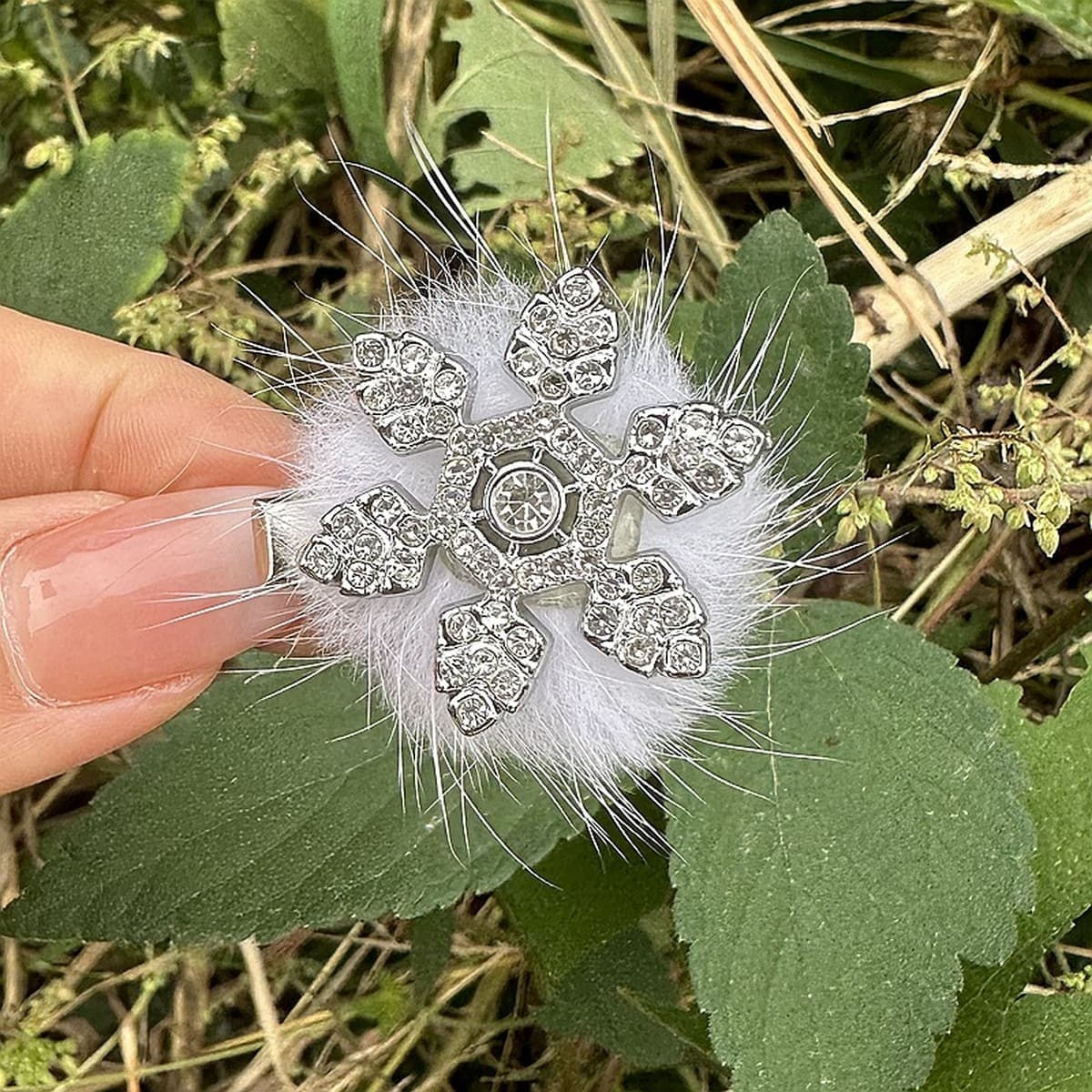 Ультра-флеш-стразы жемчуг снежинки утят с высоким лицом на Рождество нежные милые прически