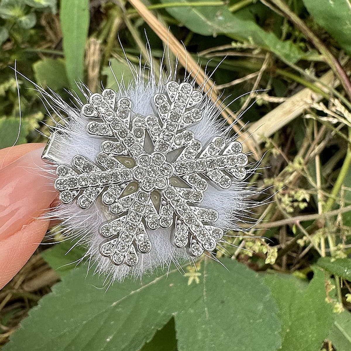 Ультра-флеш-стразы жемчуг снежинки утят с высоким лицом на Рождество нежные милые прически