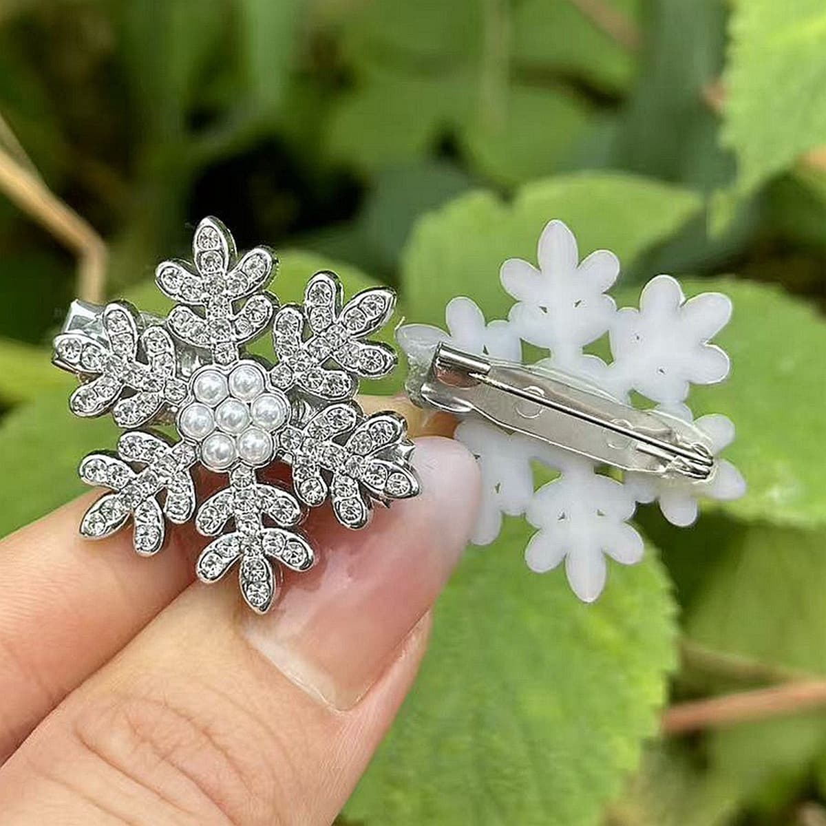 Ультра-флеш-стразы жемчуг снежинки утят с высоким лицом на Рождество нежные милые прически