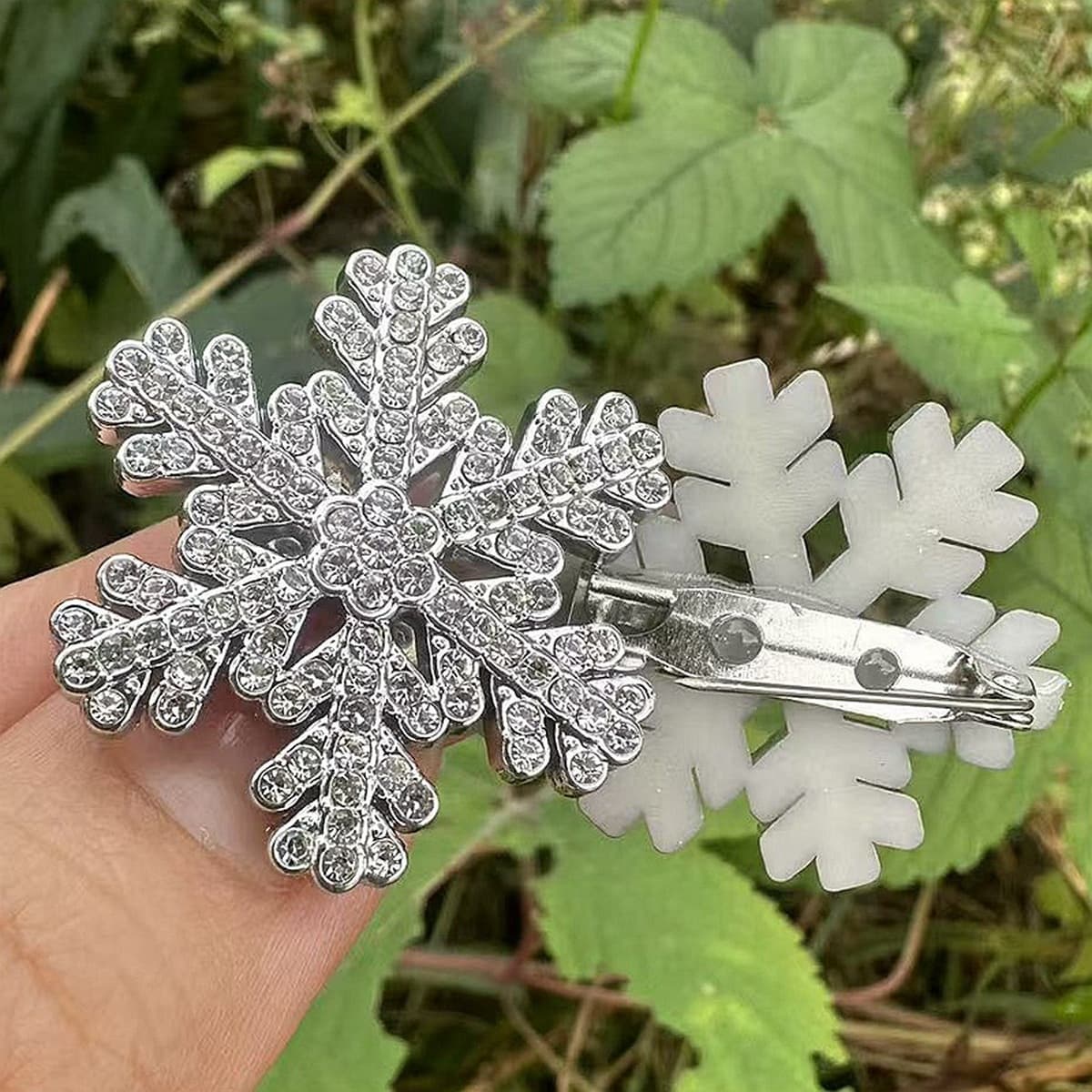 Ультра-флеш-стразы жемчуг снежинки утят с высоким лицом на Рождество нежные милые прически