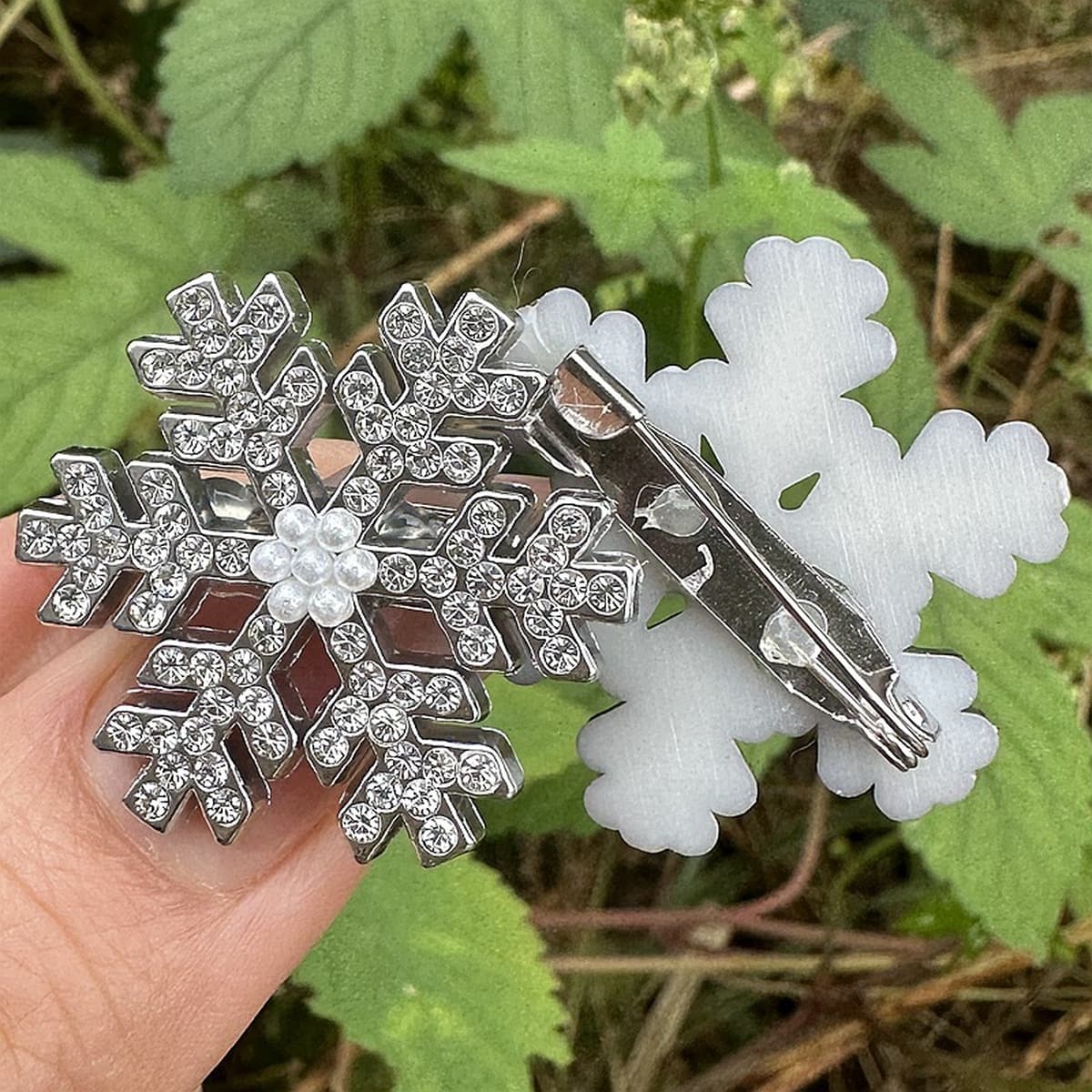 Ультра-флеш-стразы жемчуг снежинки утят с высоким лицом на Рождество нежные милые прически