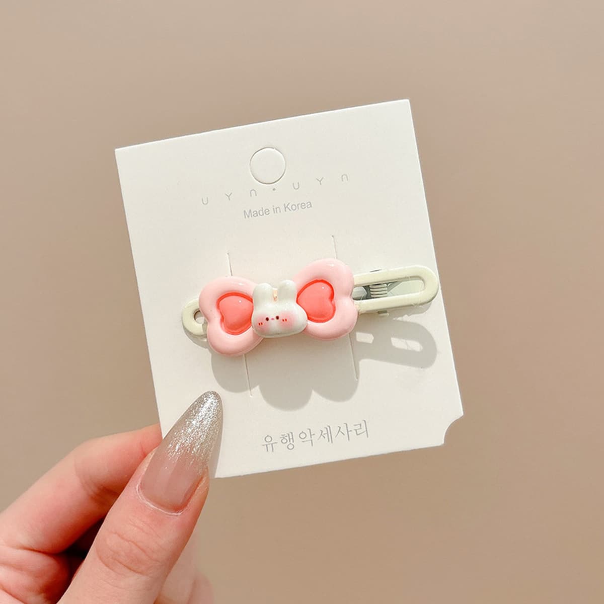 Милая кремовая заколка для волос с допамином, высококачественная заколка для челки, стильная заколка для студенческой челки,...