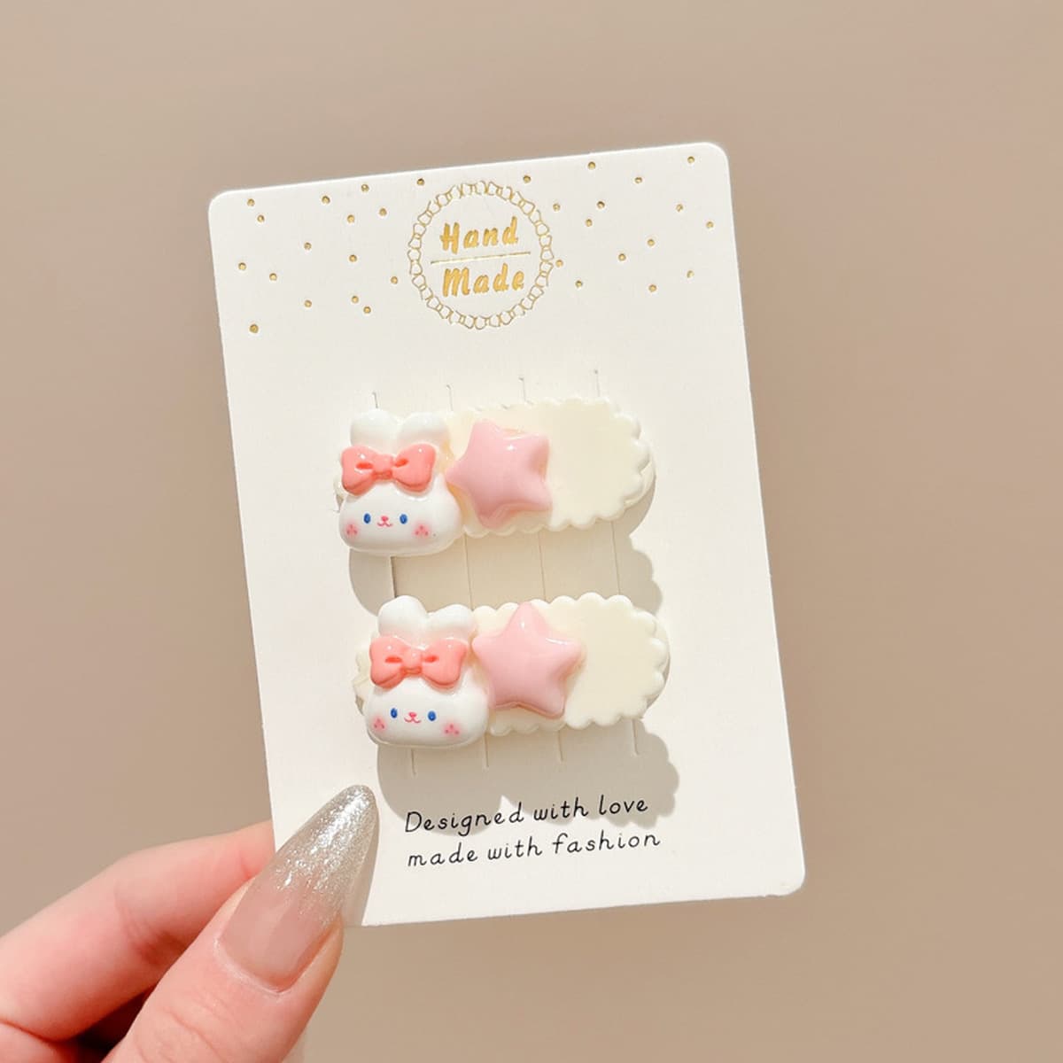 Милая кремовая заколка для волос с допамином, высококачественная заколка для челки, стильная заколка для студенческой челки,...