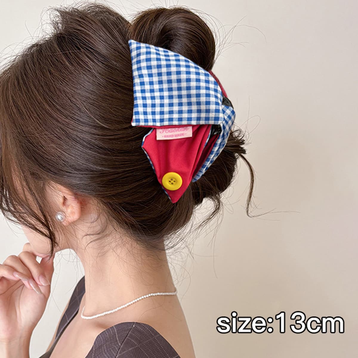 Заколка для волос в клетку, новая модель 2025 года, элитный стиль для затылка, высококачественная заколка-«жабромер»,...