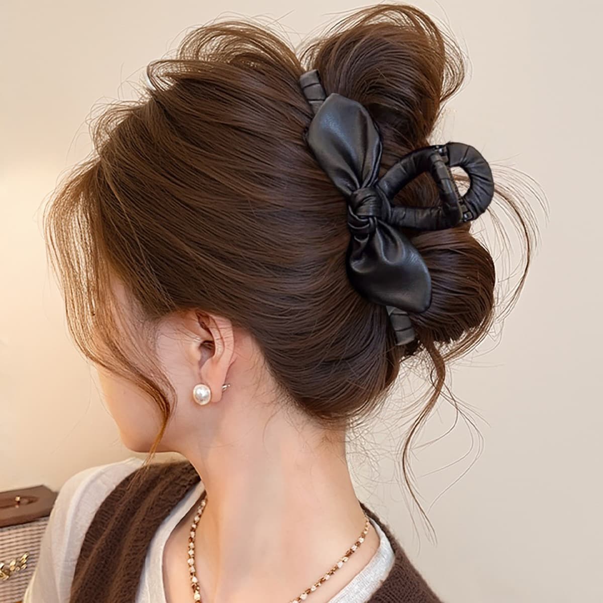 Заколка для волос в клетку, новая модель 2025 года, элитный стиль для затылка, высококачественная заколка-«жабромер»,...