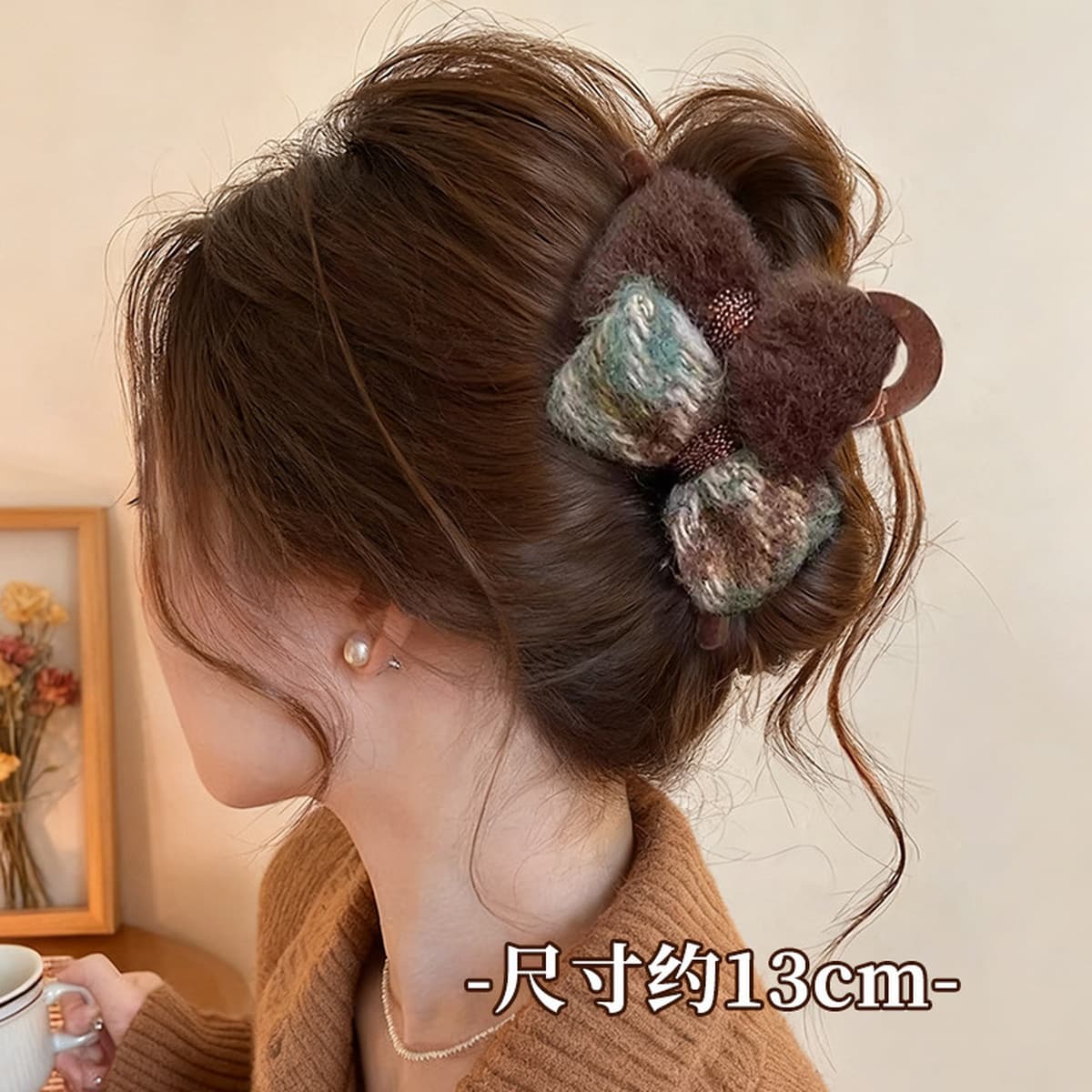 Заколка для волос в клетку, новая модель 2025 года, элитный стиль для затылка, высококачественная заколка-«жабромер»,...