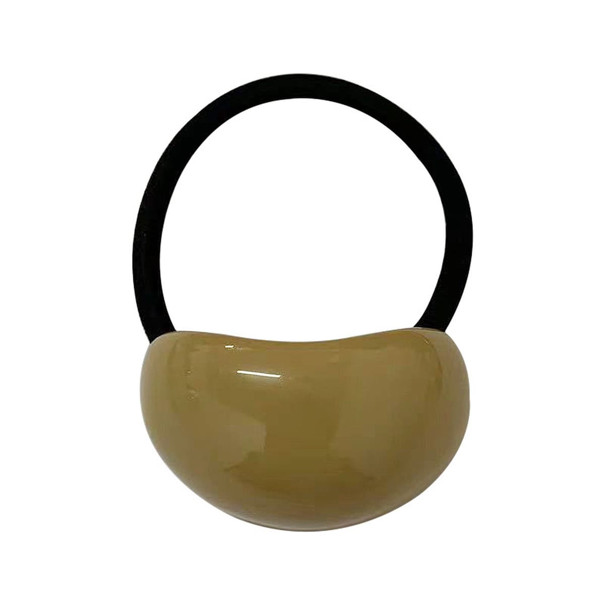 Красивый молочный кофе ~ Маленькая молочная крышка простой конский хвост кольцо для волос