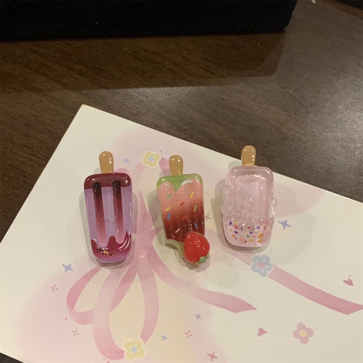 Заколка для мороженого ~ Симпатичные мини-творческие забавные мороженое