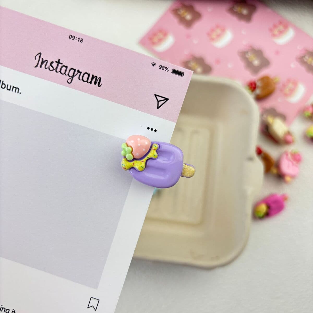 Заколка для мороженого ~ Симпатичные мини-творческие забавные мороженое