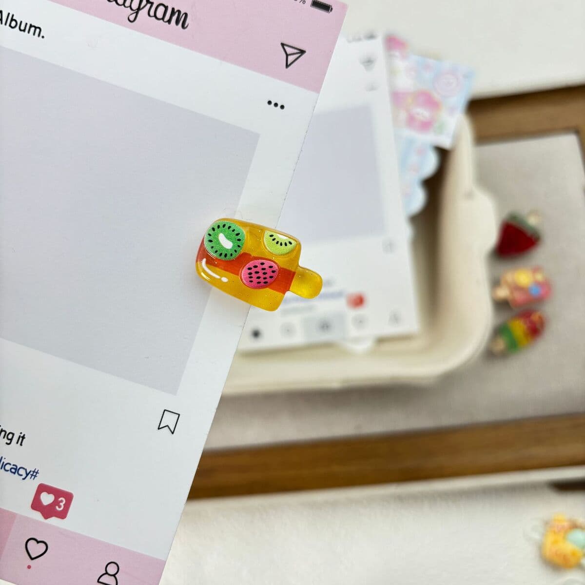 Заколка для мороженого ~ Симпатичные мини-творческие забавные мороженое