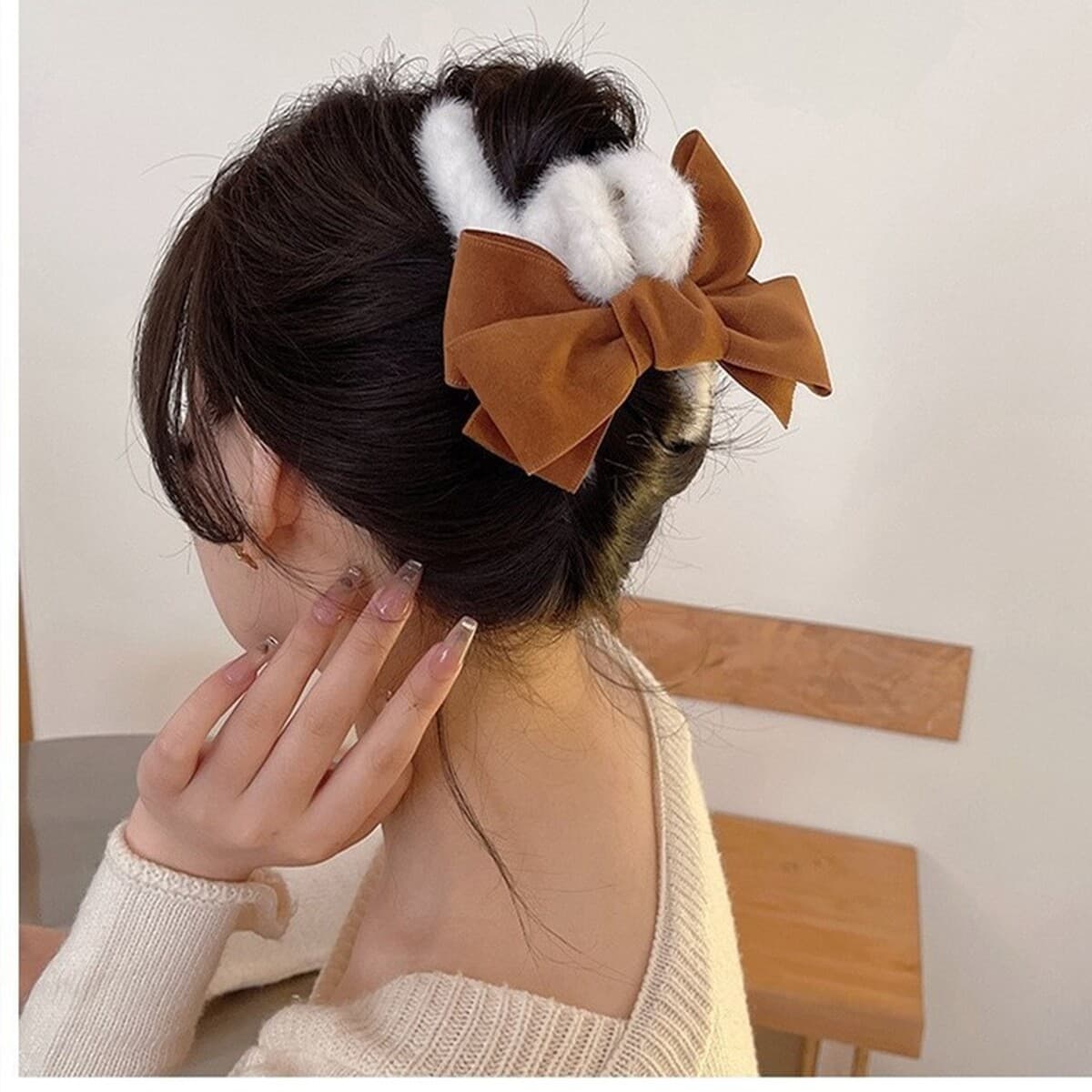 Корейская новая девушка двухсторонний Kt бант плюшевый захват мультфильм милый акула зажим высокая стоимость осенью и зимой