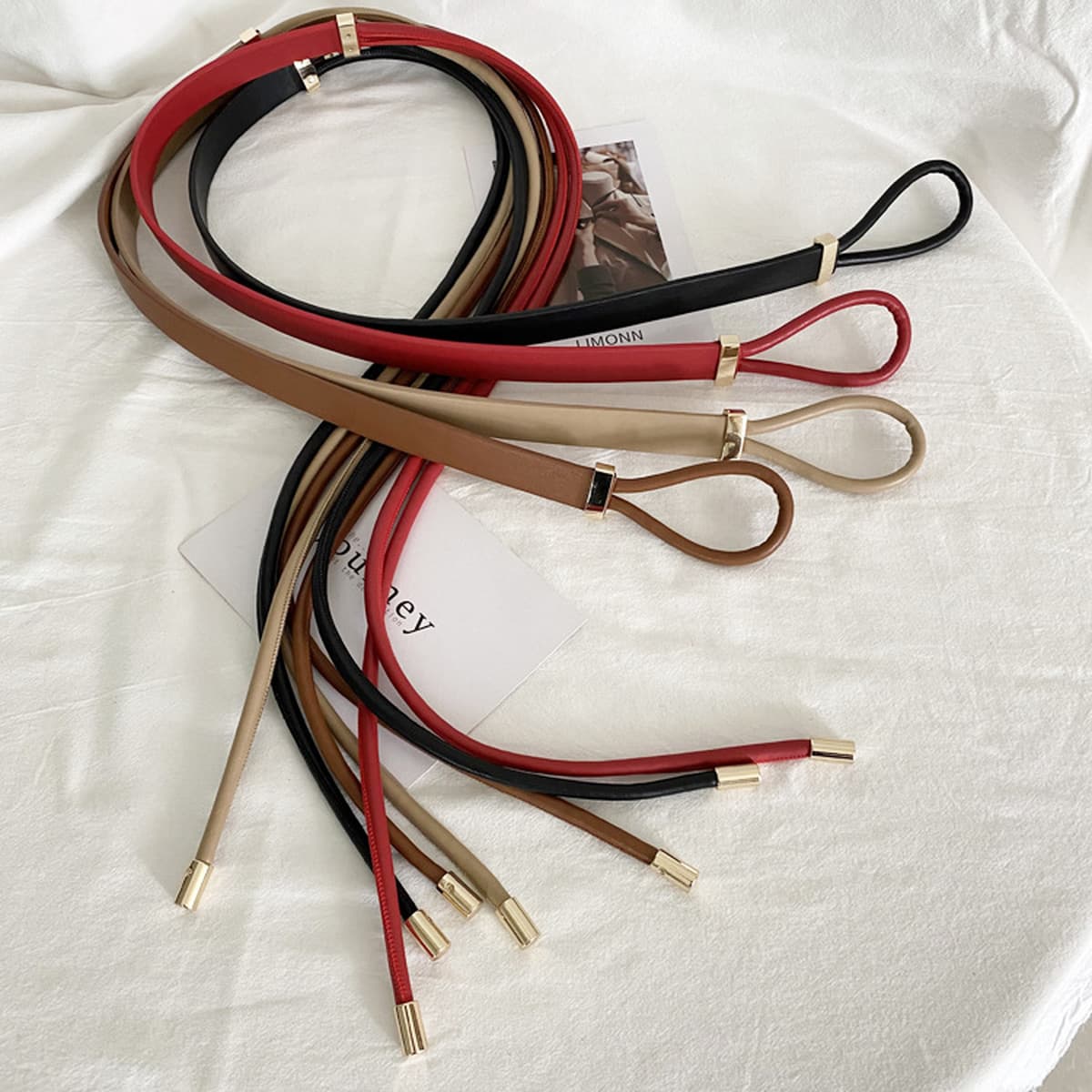 Женское тонкое декоративное платье с узелком и поясом, модное универсальное пальто-свитер с плотной талией, маленький пояс,...