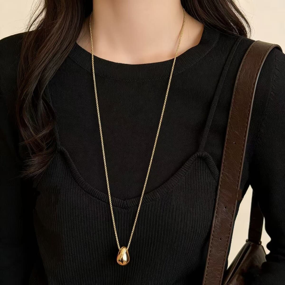 Ожерелье с подвеской в минималистском стиле для женщин на осень и зиму, универсальное, простое, модное, повседневное,...
