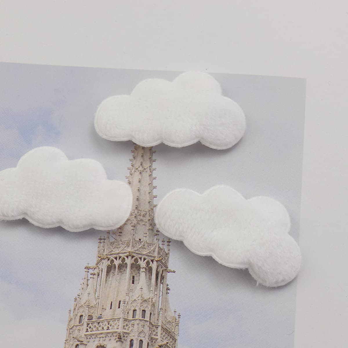 42*23 мм двухсторонняя плюшевая белая облачная наклейка DIY головные уборы Заколки для волос Банки Украшение Аксессуары...