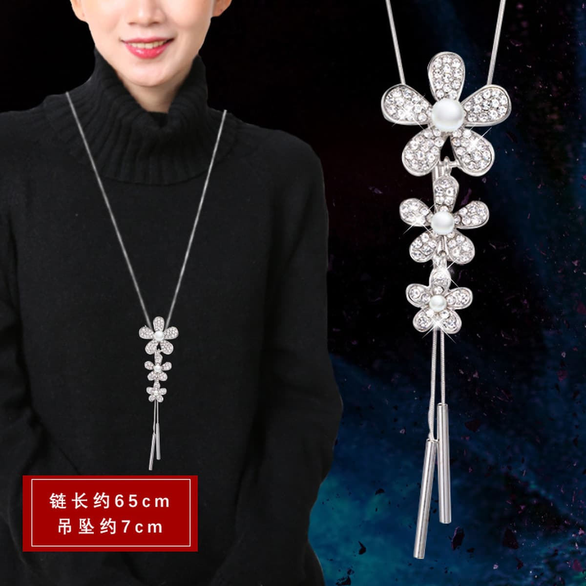 Простой дизайн чувство свитер ожерелье женщины высокого уровня чувство длинное ожерелье нишевые темпераментные двухслойные...