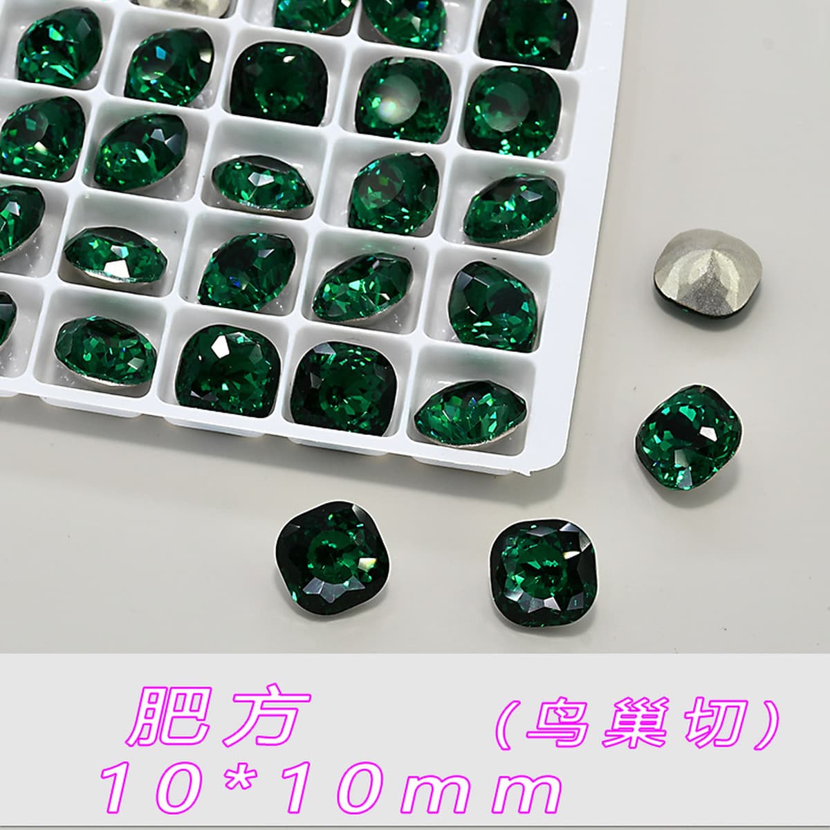 Замена смешанной партии K9, высококачественные изумрудные стразы для дизайна ногтей с заостренными спинками, оптовая продажа...