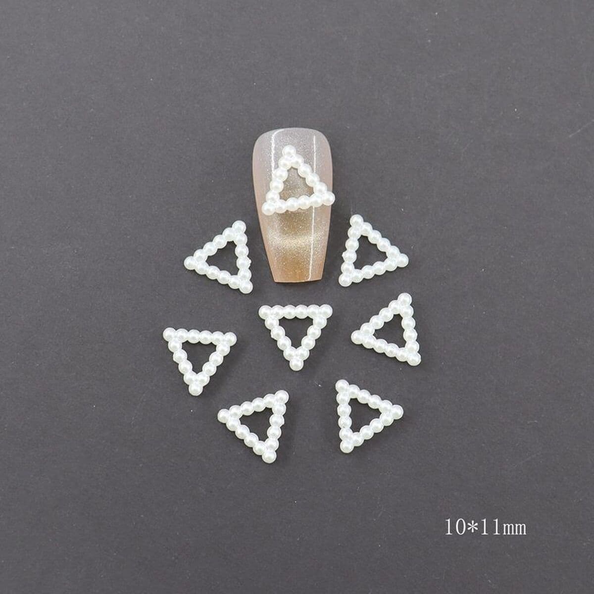 Новый маникюр ювелирная смола имитация жемчуга рисового белого любовного лука пятиконечная звезда луна дикая трехмерная...