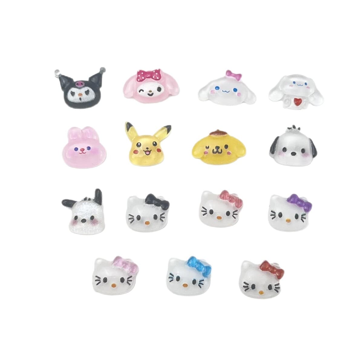 Большие и маленькие мультяшные аксессуары для нейл-арта, милые миниатюрные кролики, бантики, кошки КТ, украшения для...