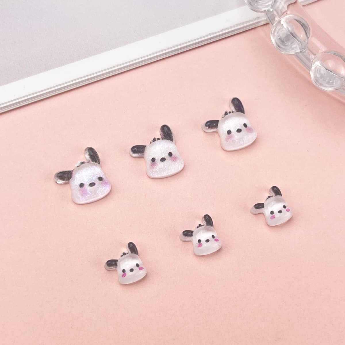 Большие и маленькие мультяшные аксессуары для нейл-арта, милые миниатюрные кролики, бантики, кошки КТ, украшения для...