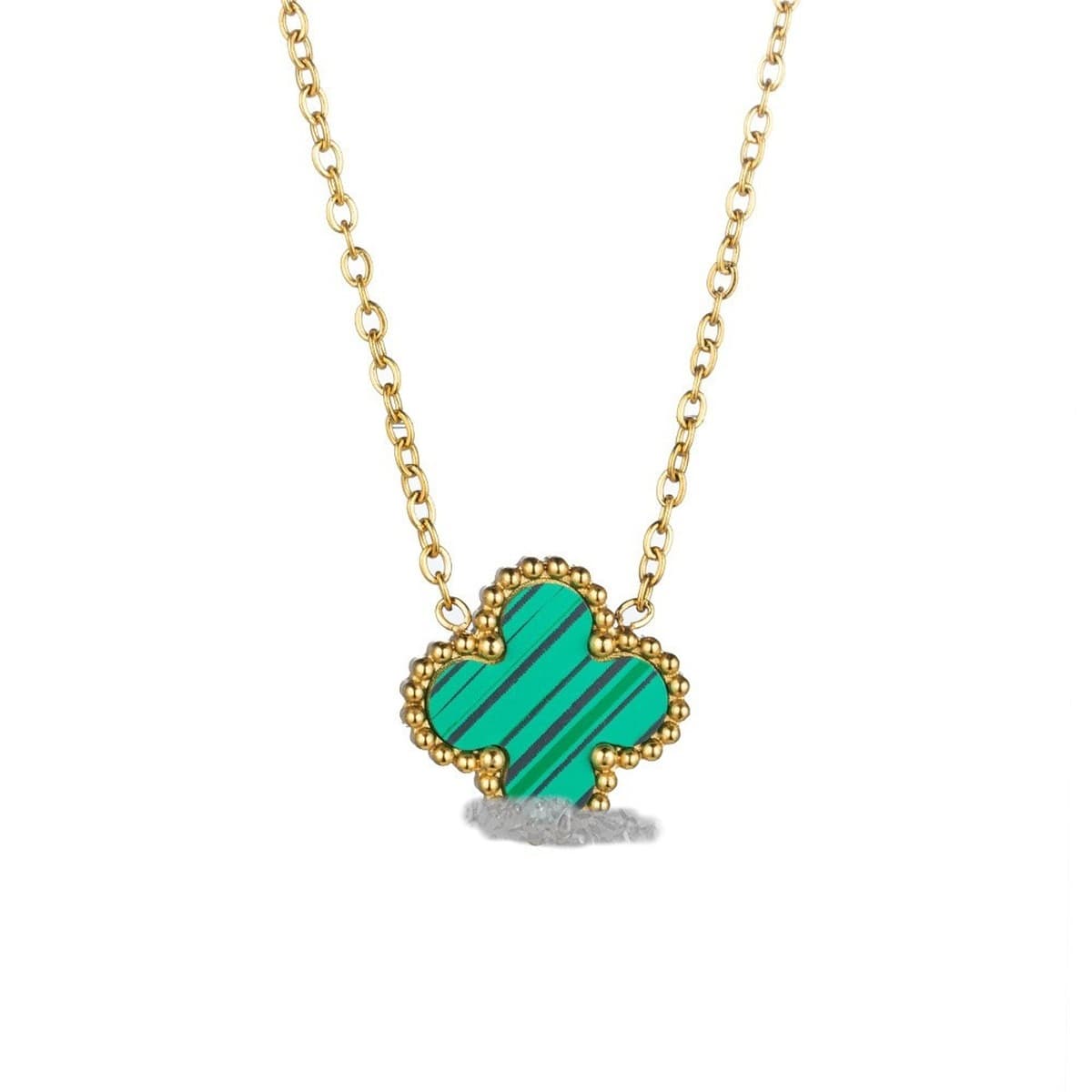 Ожерелье с четырехлистным клевером, титановая сталь, легкая роскошь, высококачественное женское модное двустороннее...