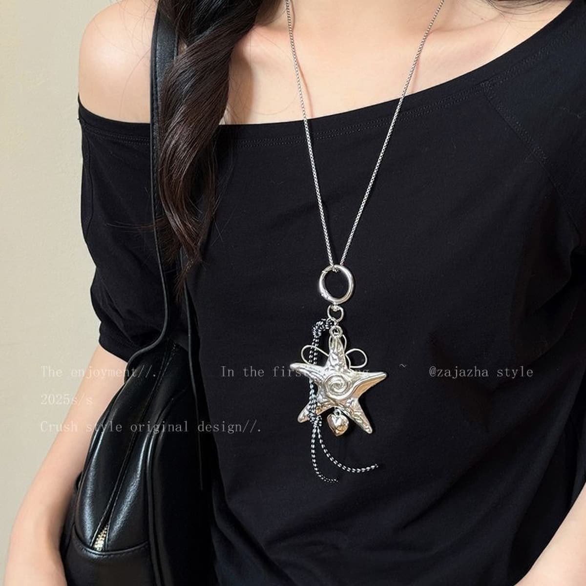 Дофамин циркон звезды кулон ожерелье женский сладкий прохладный ветер длинный свитер цепочка аксессуары дикие модные шейный...