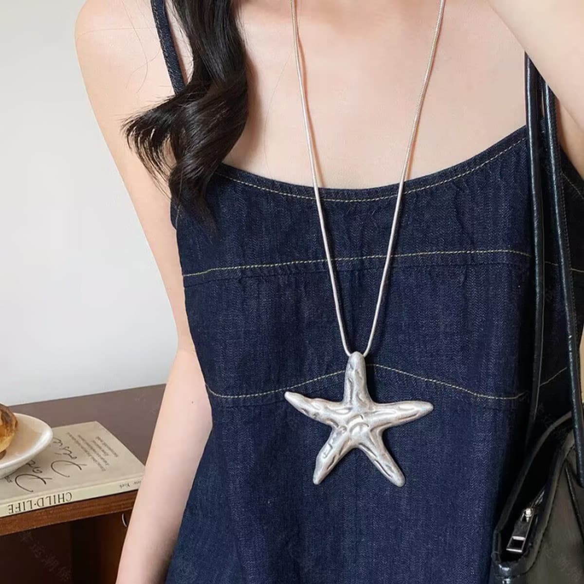 Дофамин циркон звезды кулон ожерелье женский сладкий прохладный ветер длинный свитер цепочка аксессуары дикие модные шейный...