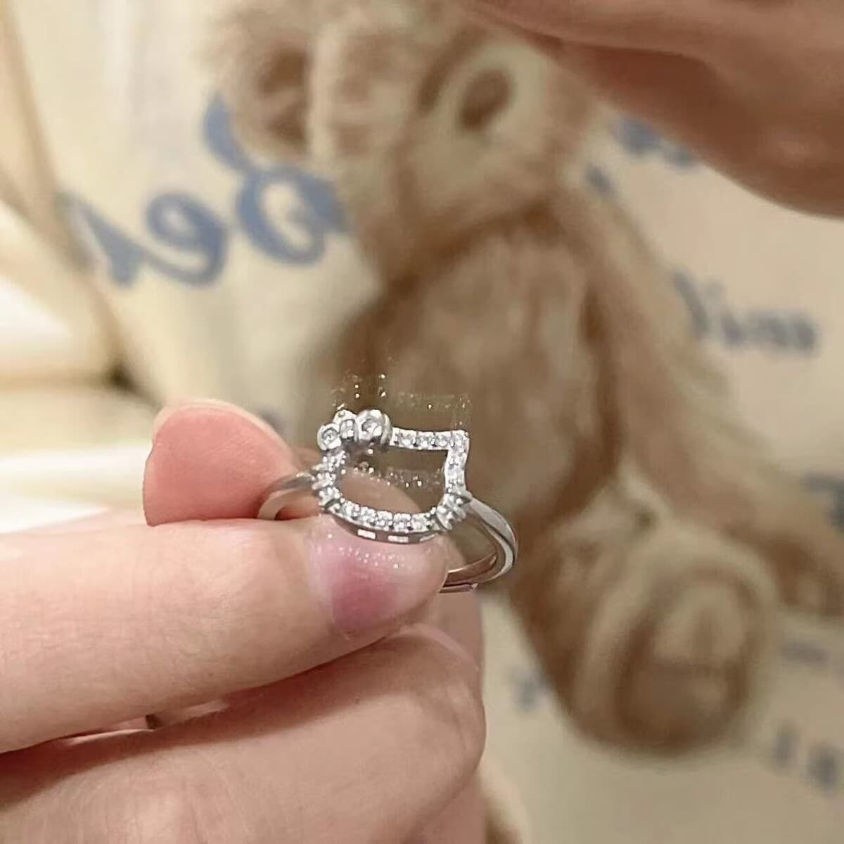 Kuaishou KT кольцо с кошкой девушка мультфильм мягкое кольцо для девушки подруги простой подарок для подруги