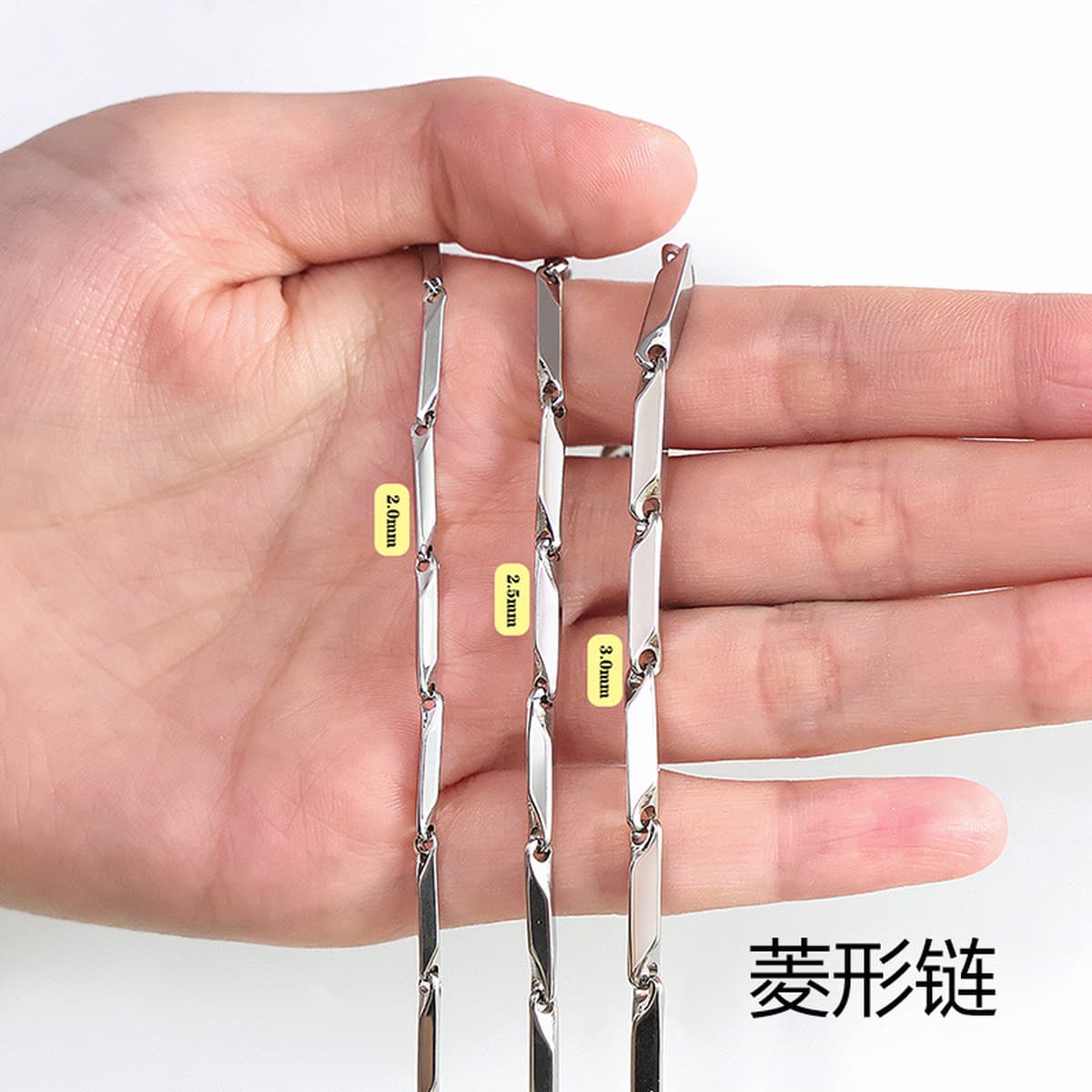 Мужская цепочка из титановой стали, цепочка своими руками, простая цепочка из нержавеющей стали 304, металлические...