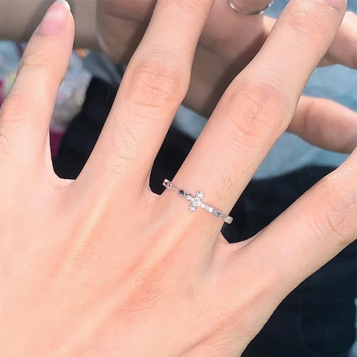 Восходящее солнце крест кольцо с бриллиантовым отверстием высокого уровня дизайн