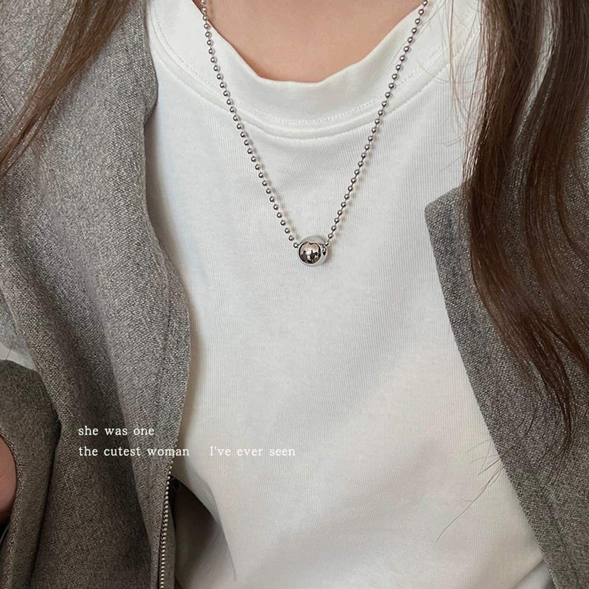 Простой серебряный бисер из титановой стали