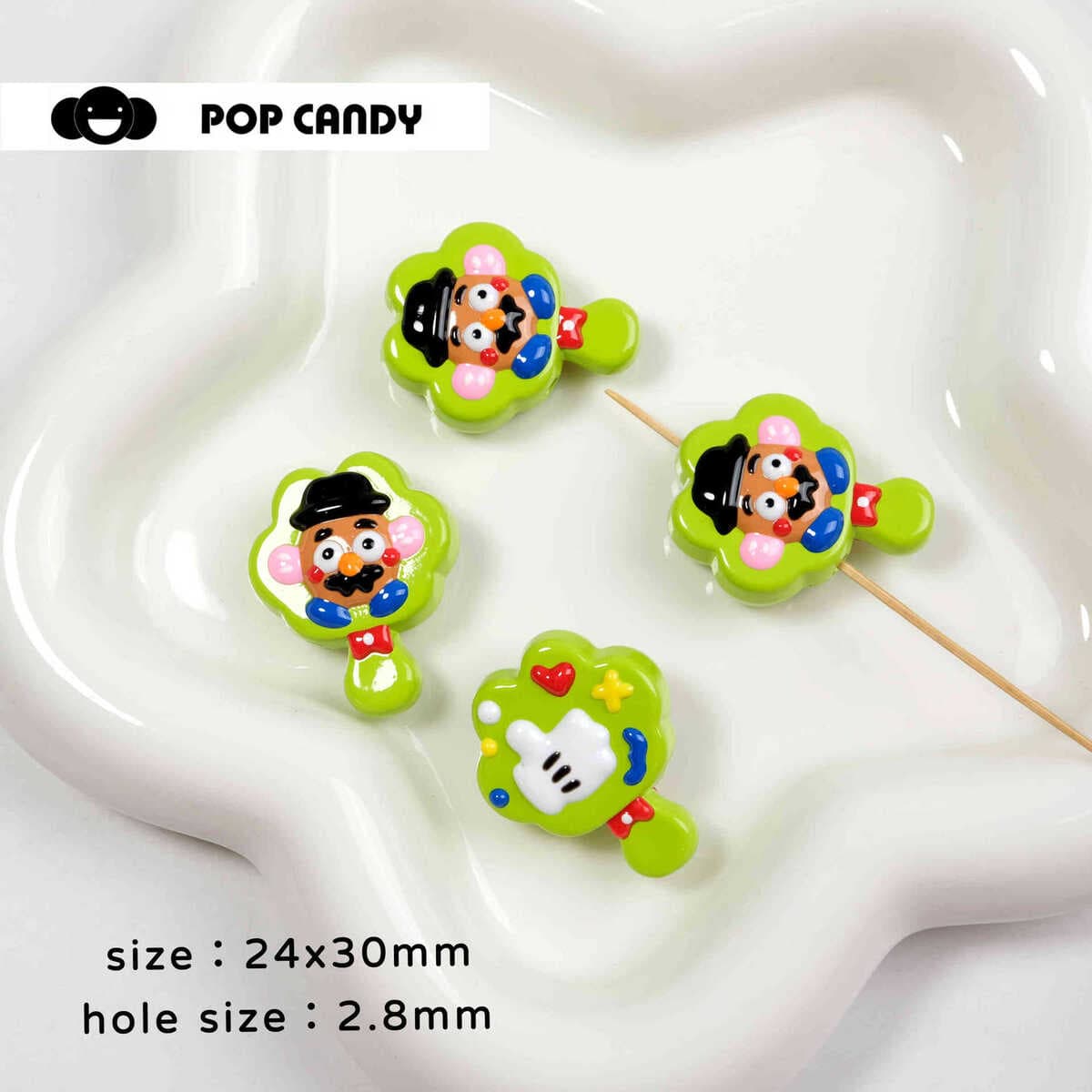 Мультяшные милые бусины ручной работы, сделанные своими руками, браслет, сумка, подвесное ожерелье, серьги, ювелирные...