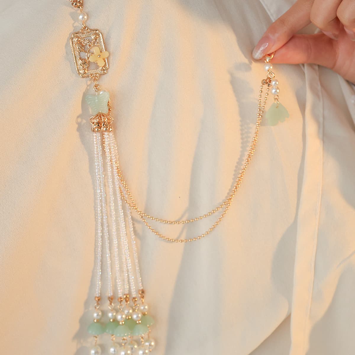 Национальная Мода Стиль Чонсам переднее подвесное платье аксессуары кисточка ханьфу древний костюм Подвеска Ретро аксессуары...