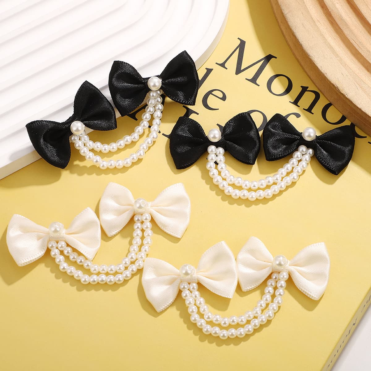 Маленькие ароматные банты классический черно-белый бант для мобильного телефона чехол для одежды, аксессуары, сумки,...