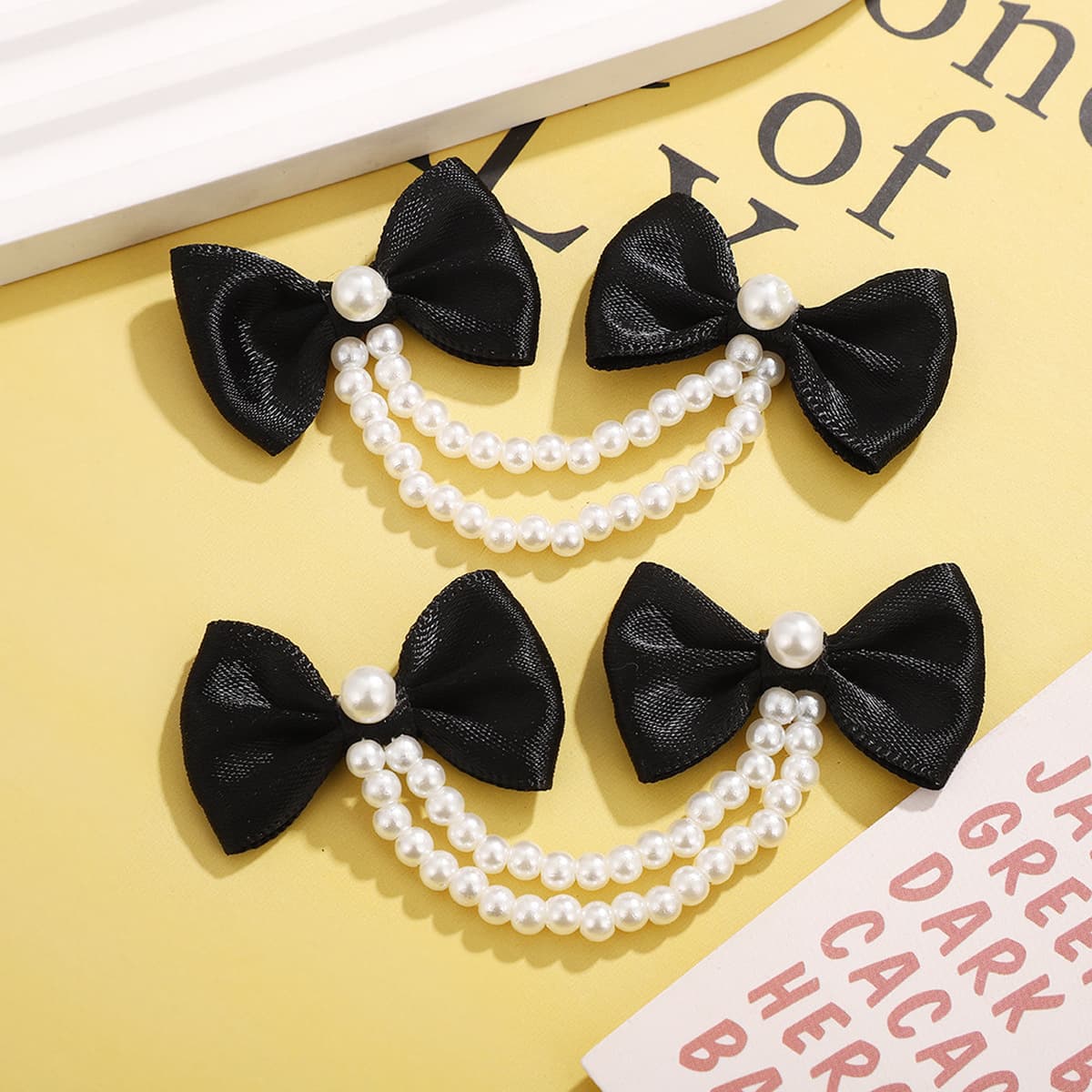 Маленькие ароматные банты классический черно-белый бант для мобильного телефона чехол для одежды, аксессуары, сумки,...