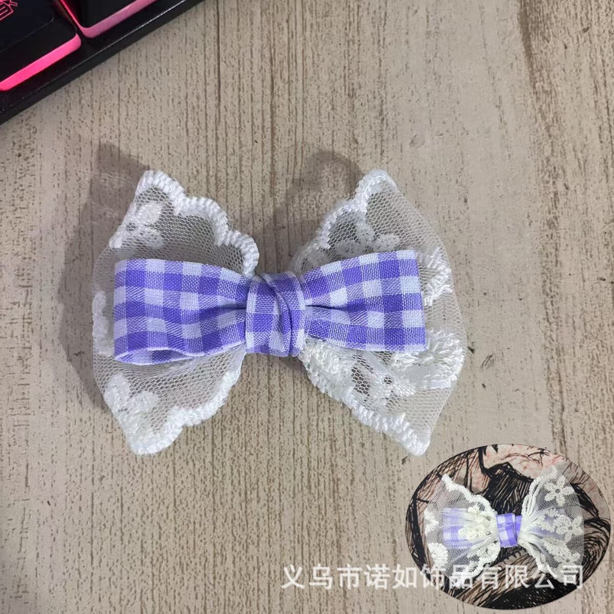 Аксессуары из кружевной клетчатой ткани своими руками, аксессуары с кружевным бантом, чехол для мобильного телефона, обувь,...