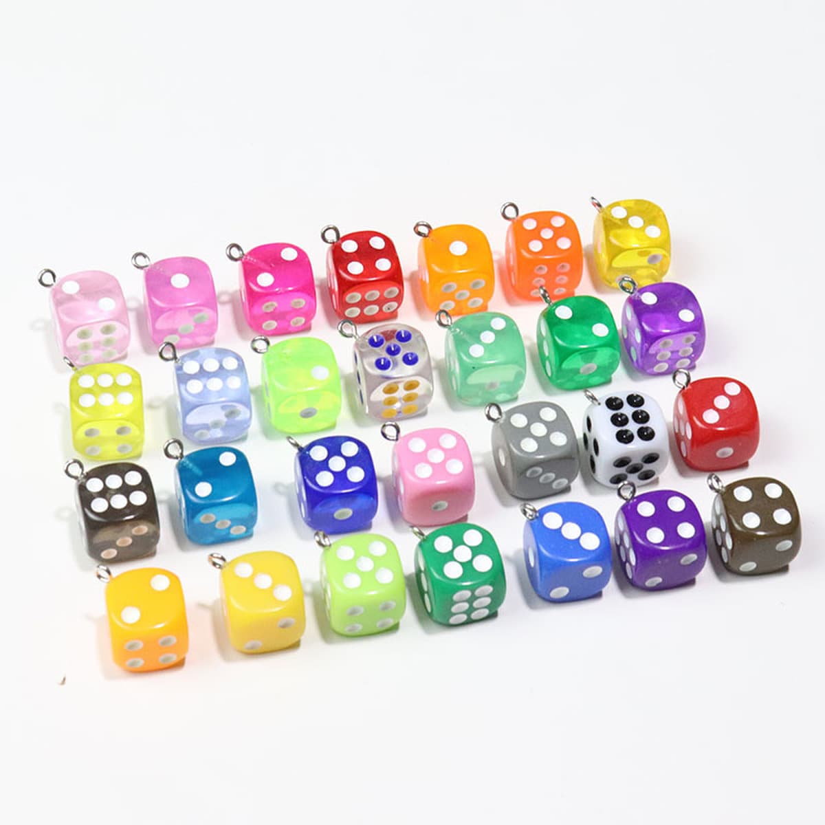 14 мм прозрачное цветное сито Кости личность ожерелье серьги сумка брелок подвеска diy аксессуары