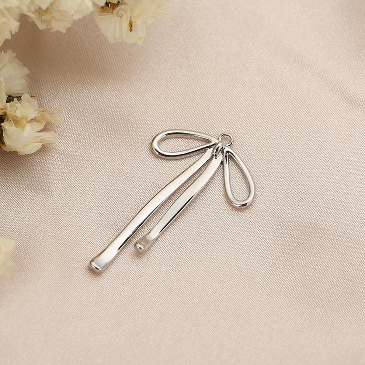 Медные аксессуары для рукоделия с сохранением цвета, покрытые 18-каратным золотом, в форме банта, для подвесок, серег,...