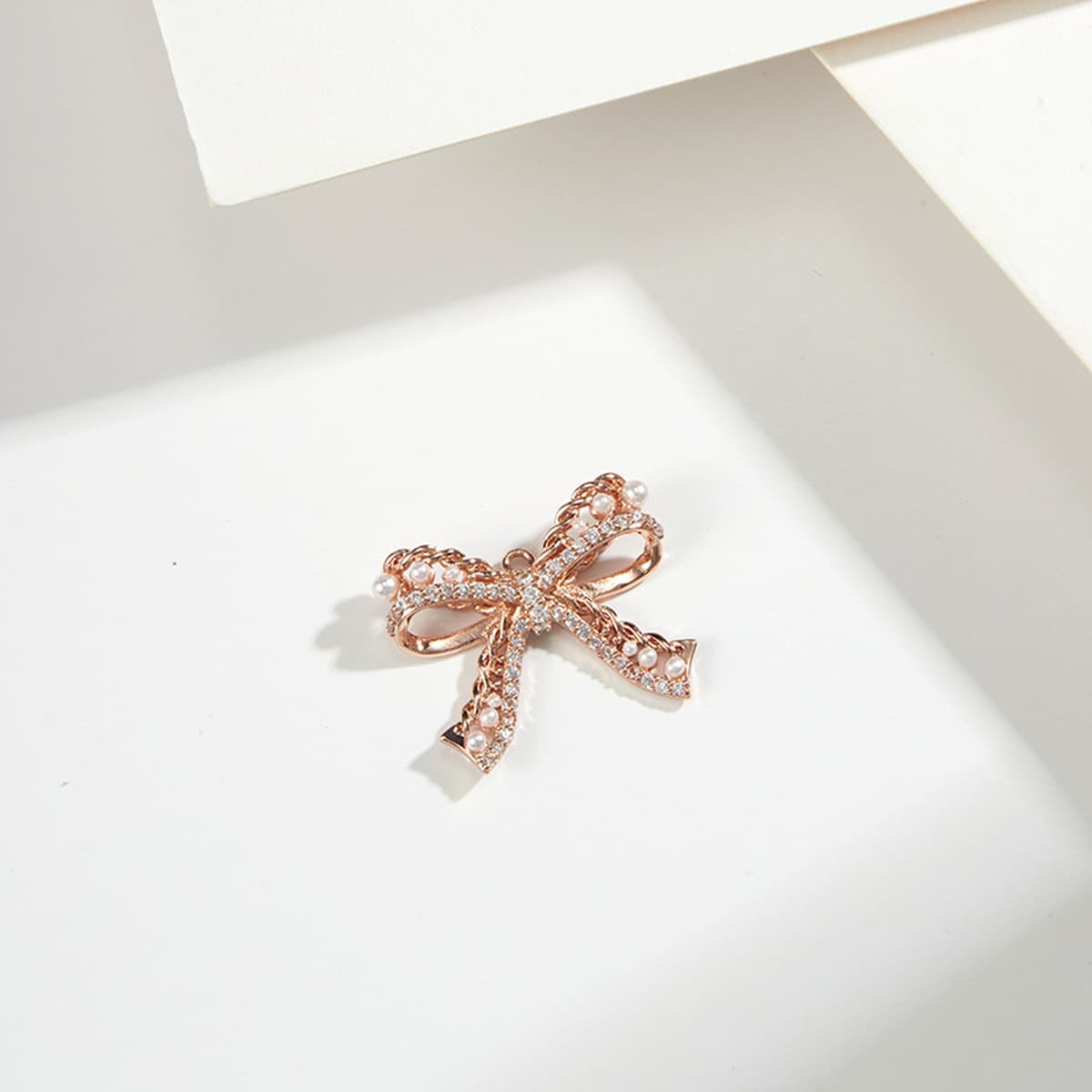 Медные аксессуары для рукоделия с сохранением цвета, покрытые 18-каратным золотом, в форме банта, для подвесок, серег,...