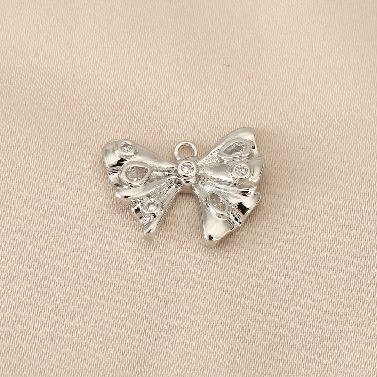 Медные аксессуары для рукоделия с сохранением цвета, покрытые 18-каратным золотом, в форме банта, для подвесок, серег,...