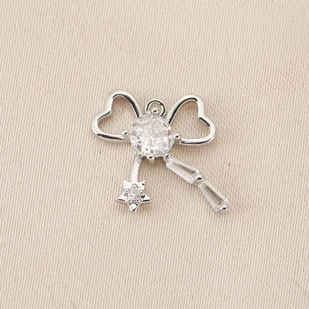 Медные аксессуары для рукоделия с сохранением цвета, покрытые 18-каратным золотом, в форме банта, для подвесок, серег,...