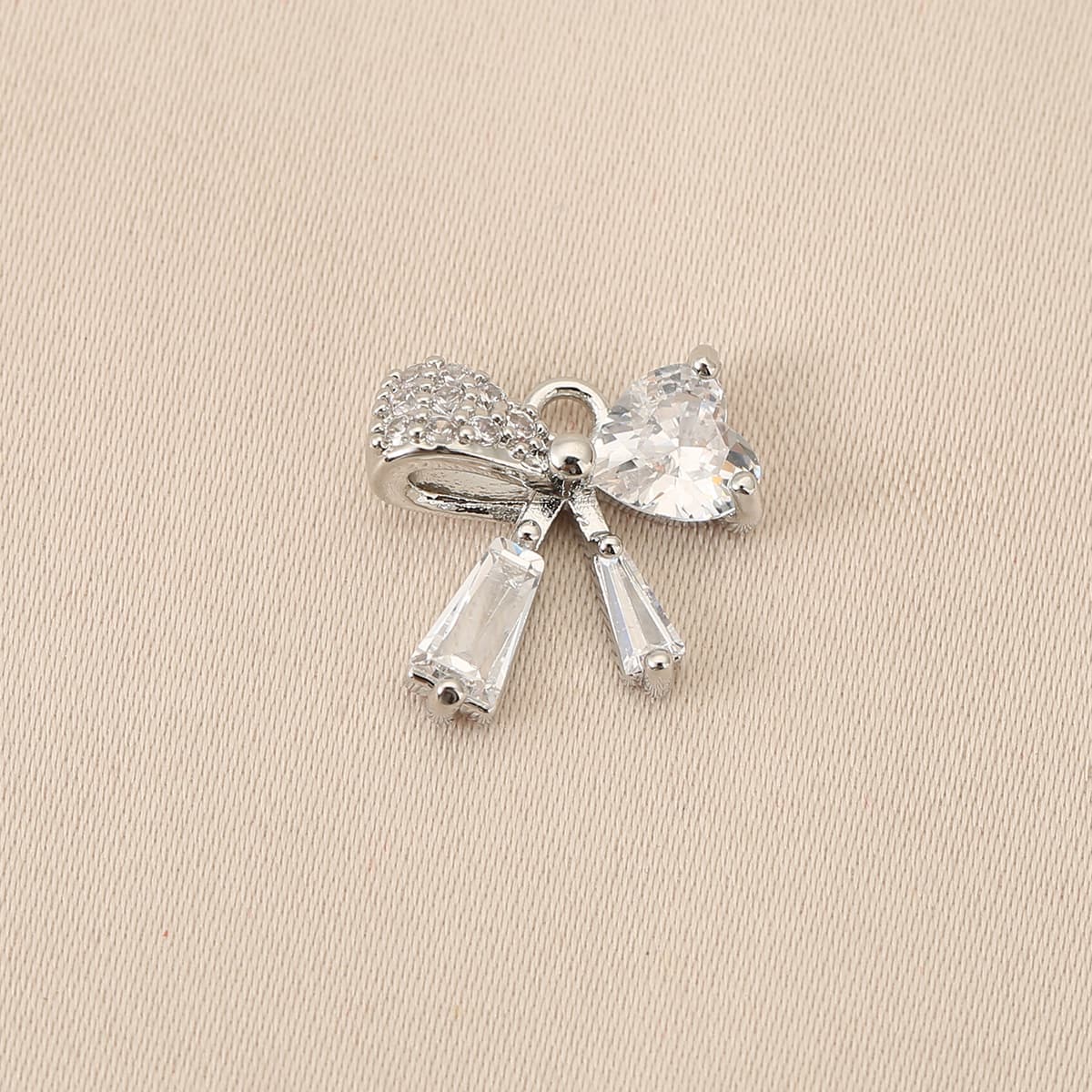 Медные аксессуары для рукоделия с сохранением цвета, покрытые 18-каратным золотом, в форме банта, для подвесок, серег,...