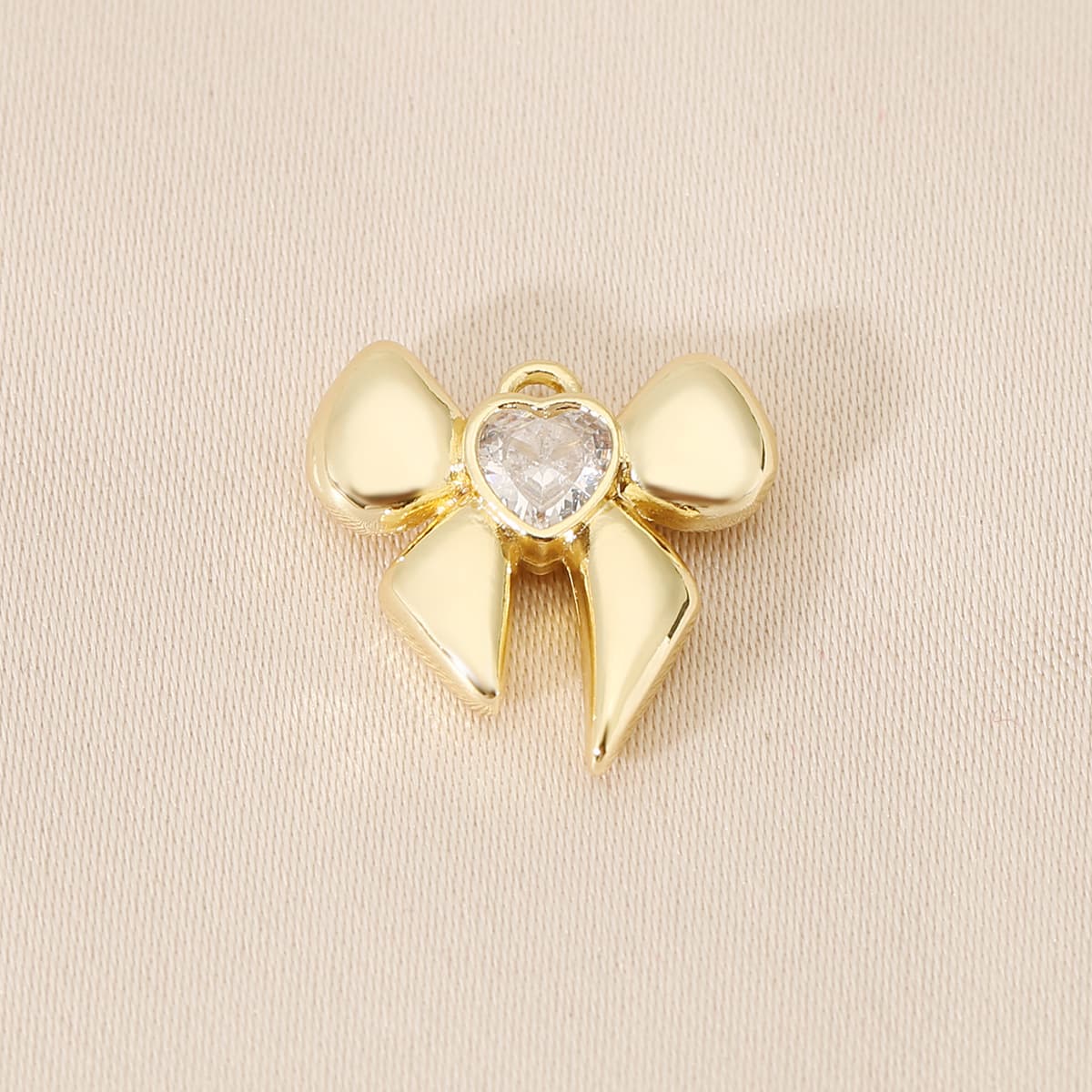 Медные аксессуары для рукоделия с сохранением цвета, покрытые 18-каратным золотом, в форме банта, для подвесок, серег,...