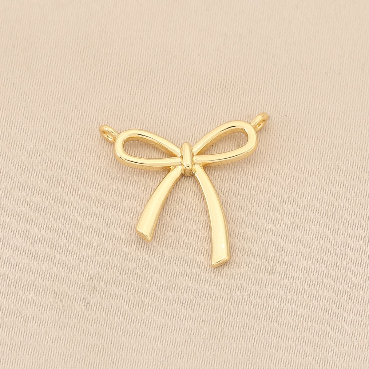 Медные аксессуары для рукоделия с сохранением цвета, покрытые 18-каратным золотом, в форме банта, для подвесок, серег,...