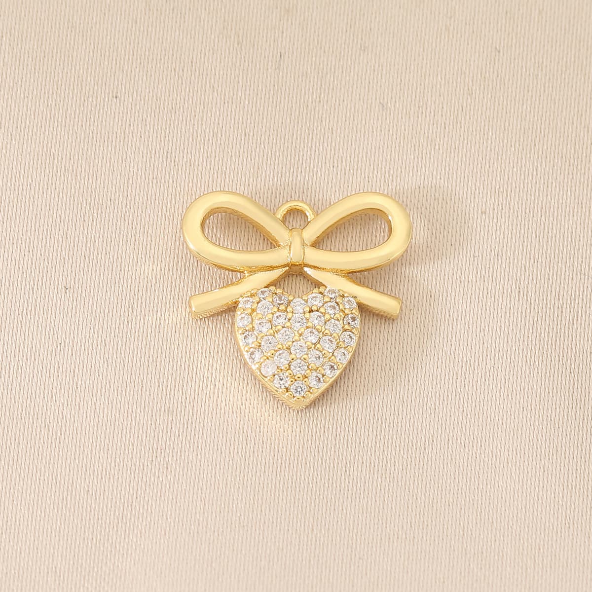 Медные аксессуары для рукоделия с сохранением цвета, покрытые 18-каратным золотом, в форме банта, для подвесок, серег,...