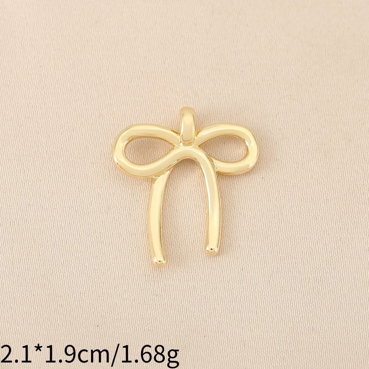 Медные аксессуары для рукоделия с сохранением цвета, покрытые 18-каратным золотом, в форме банта, для подвесок, серег,...