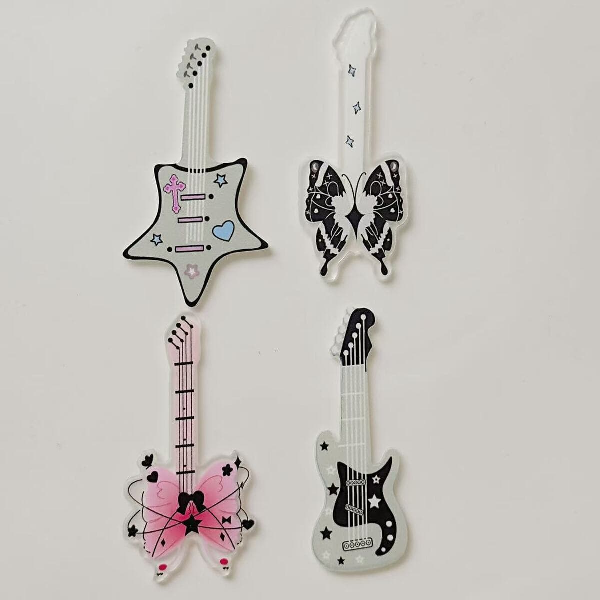 Мультяшная акриловая имитация бабочки, аксессуары для гитары, ручная работа, DIY, заколка для волос, головной убор,...