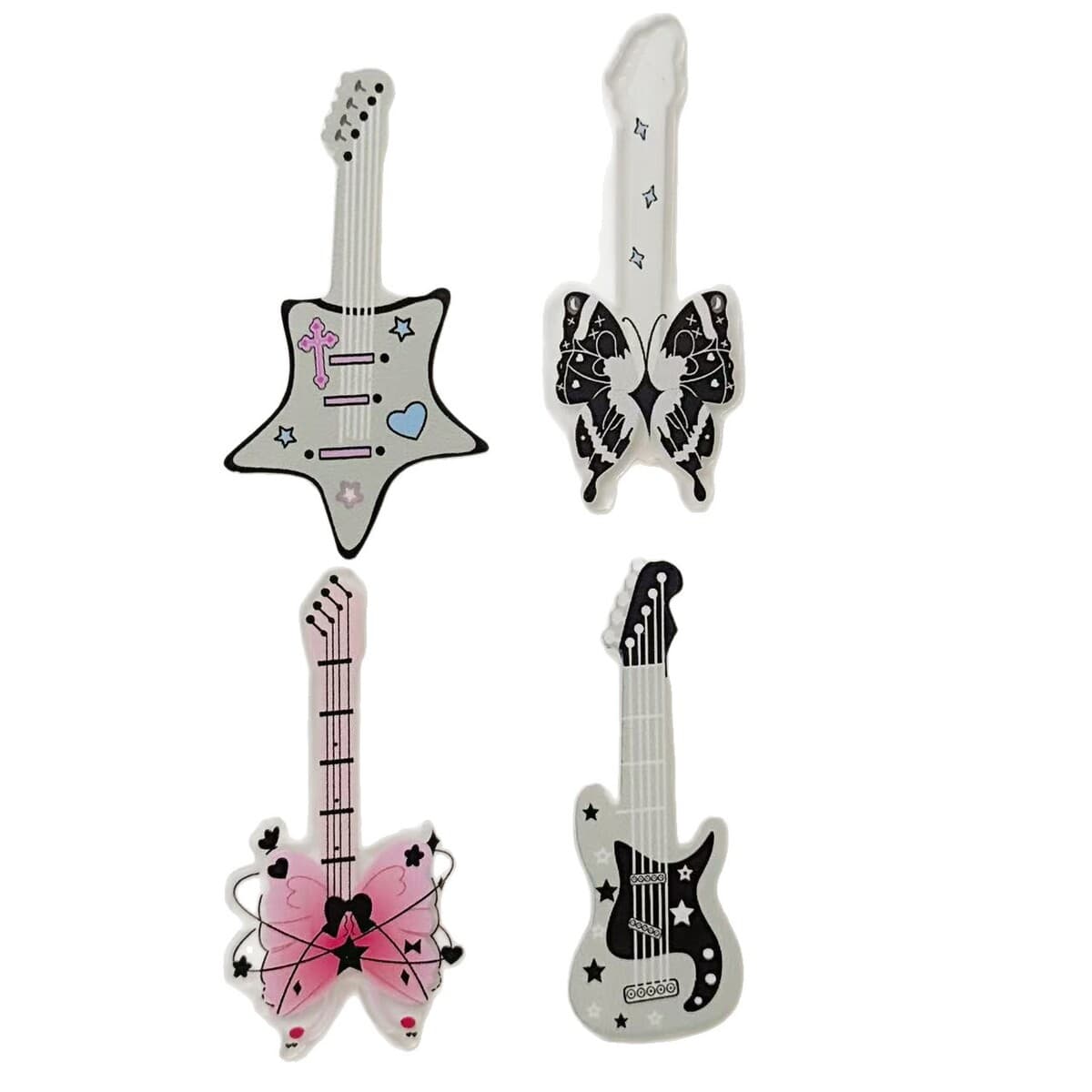 Мультяшная акриловая имитация бабочки, аксессуары для гитары, ручная работа, DIY, заколка для волос, головной убор,...